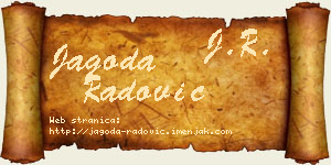 Jagoda Radović vizit kartica